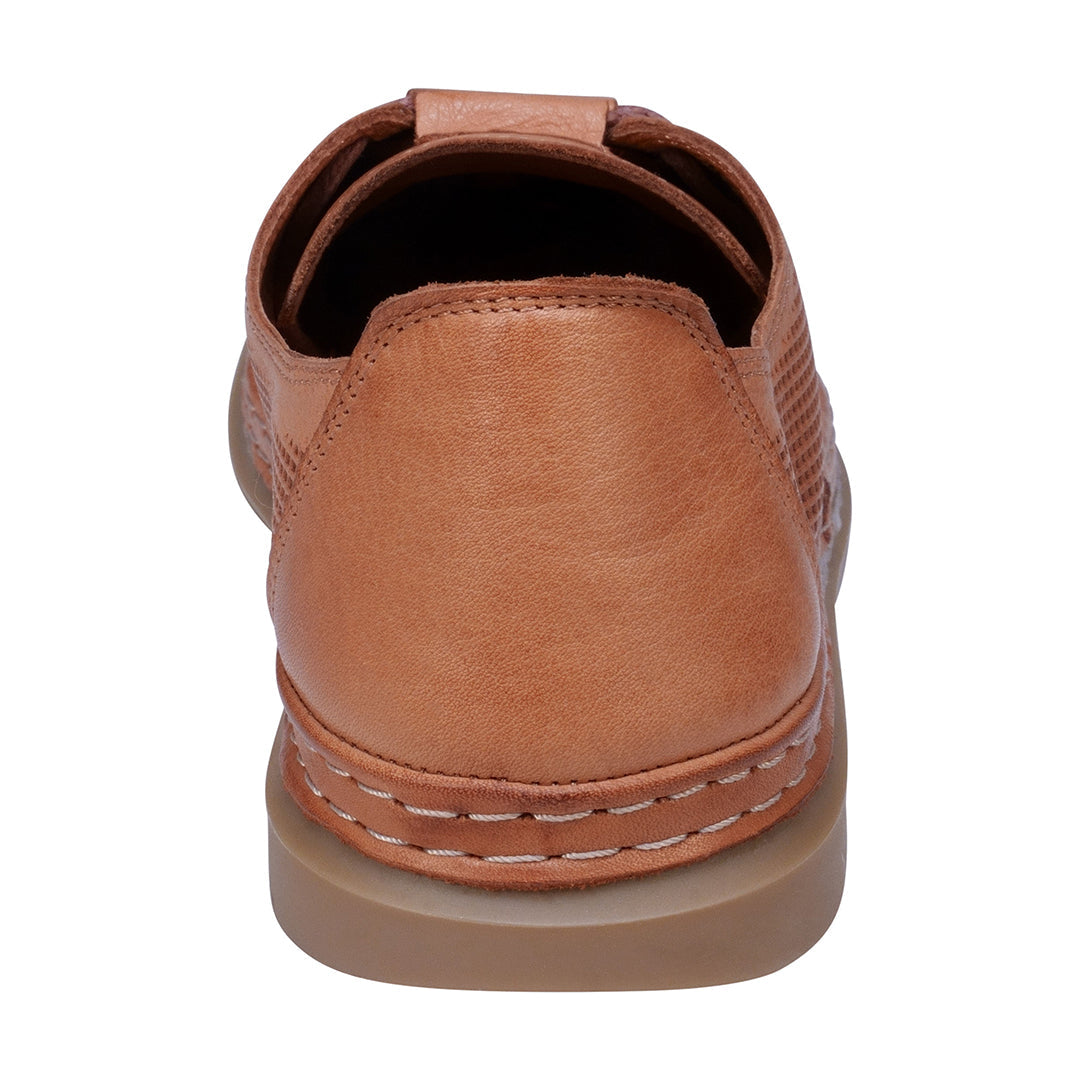 Baskets en cuir perforé à lacets invisibles Oscar Tan