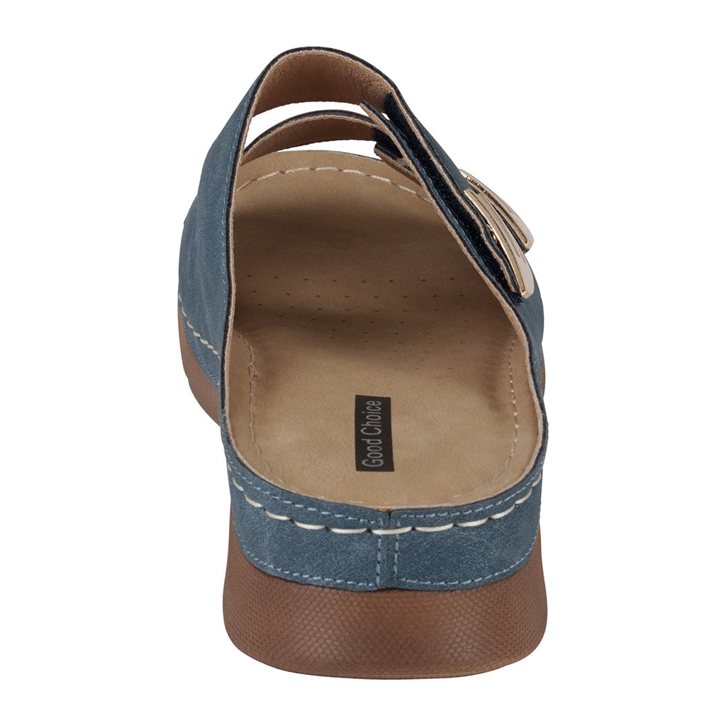 Sandales plates confortables Gretchen Navy