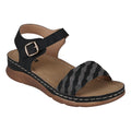 Millis Black Comfort Flat Sandals