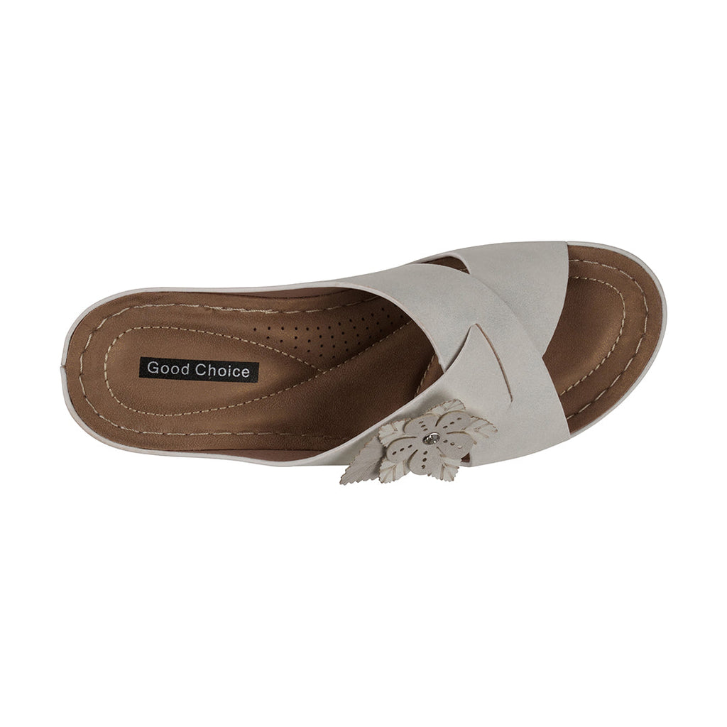 Sandales compensées blanches Selly
