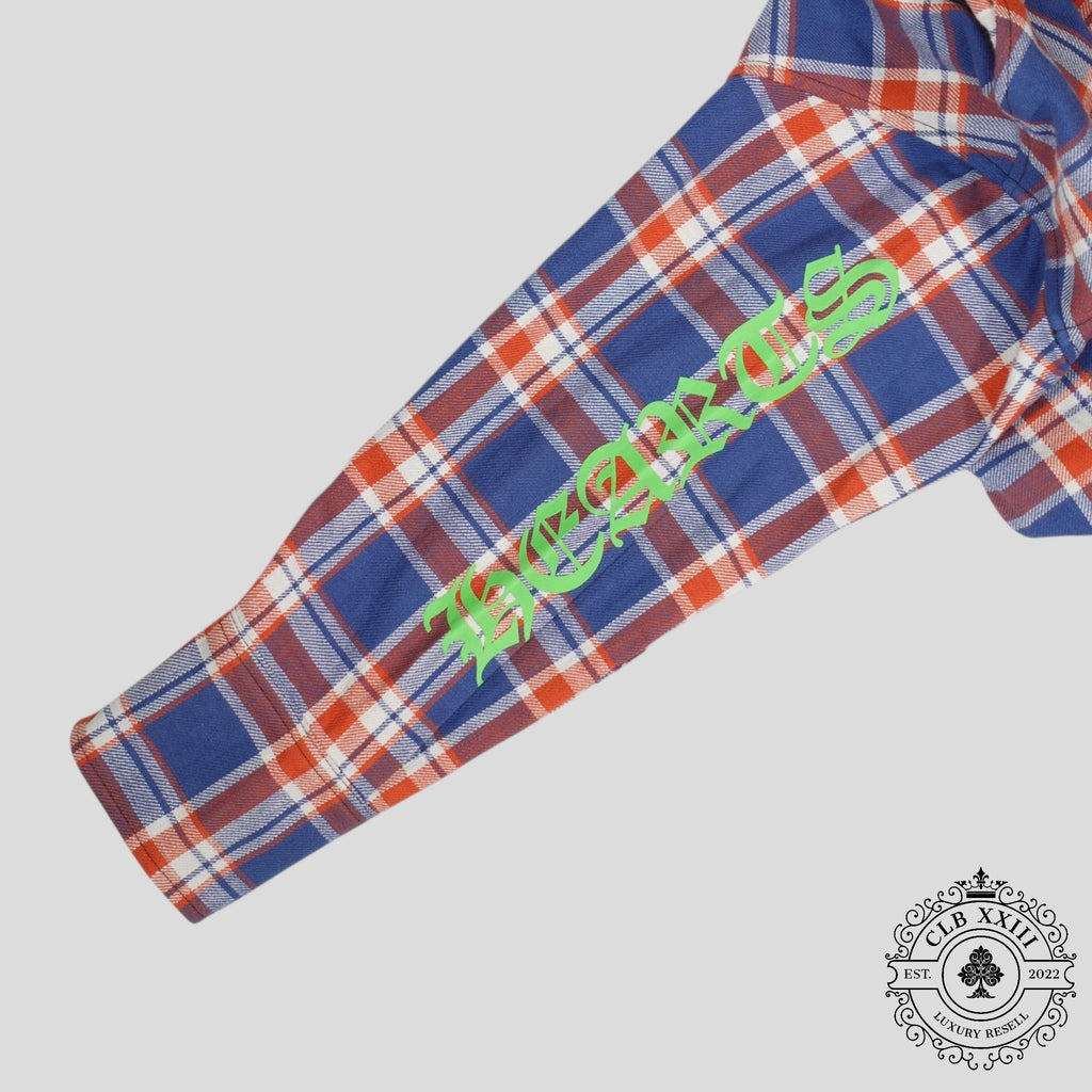 Chemise en flanelle Chrome Heart à logo sur la manche bleue/rouge