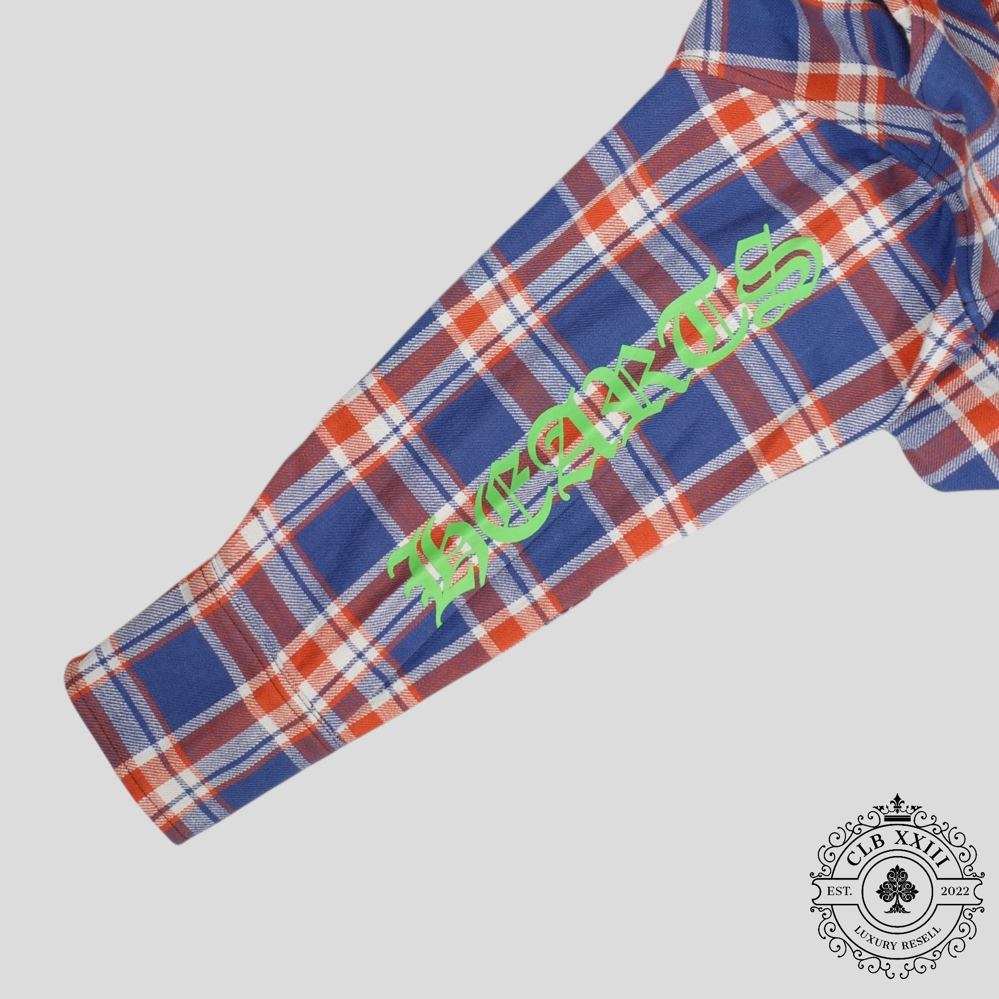 Chemise en flanelle Chrome Heart à logo sur la manche bleue/rouge