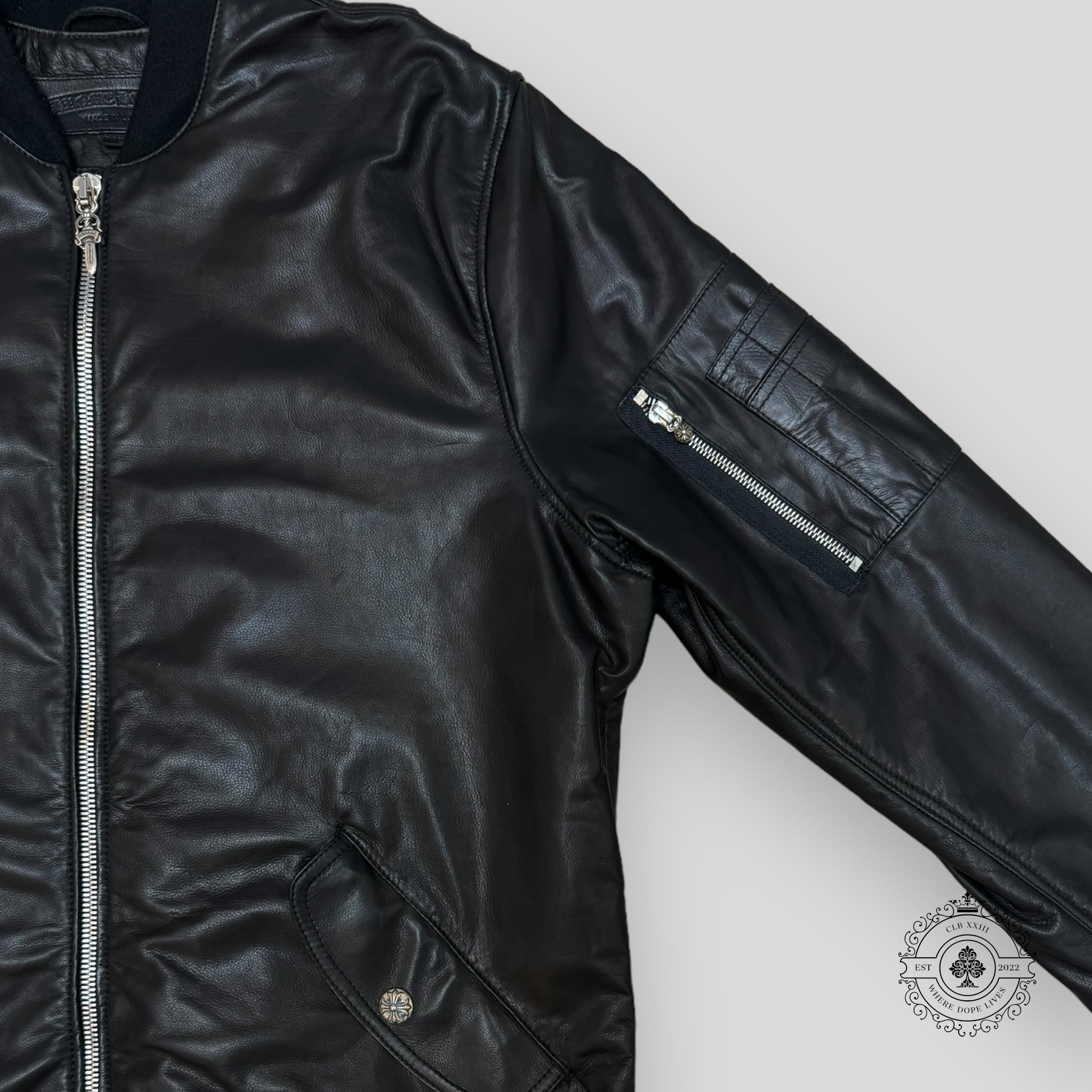 Veste en cuir Chrome Hearts