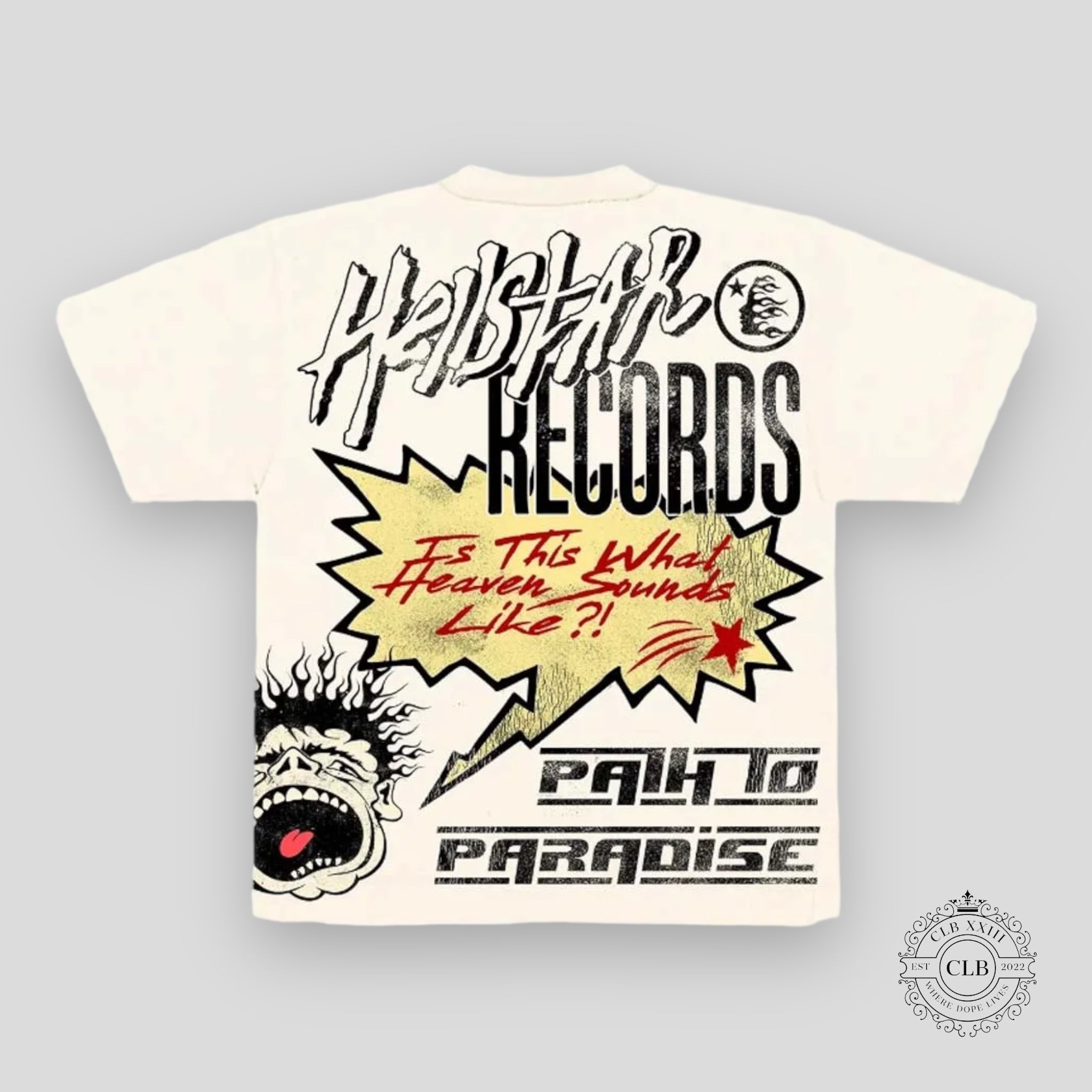 TEE-SHIRT HELLSTAR RECORDS - CRÈME