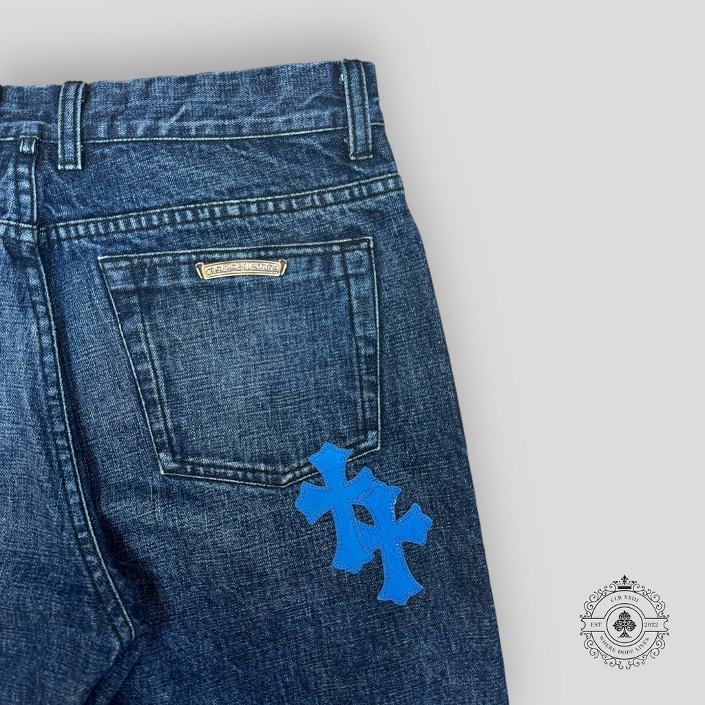 Jean Chrome Hearts Fleur Knee
