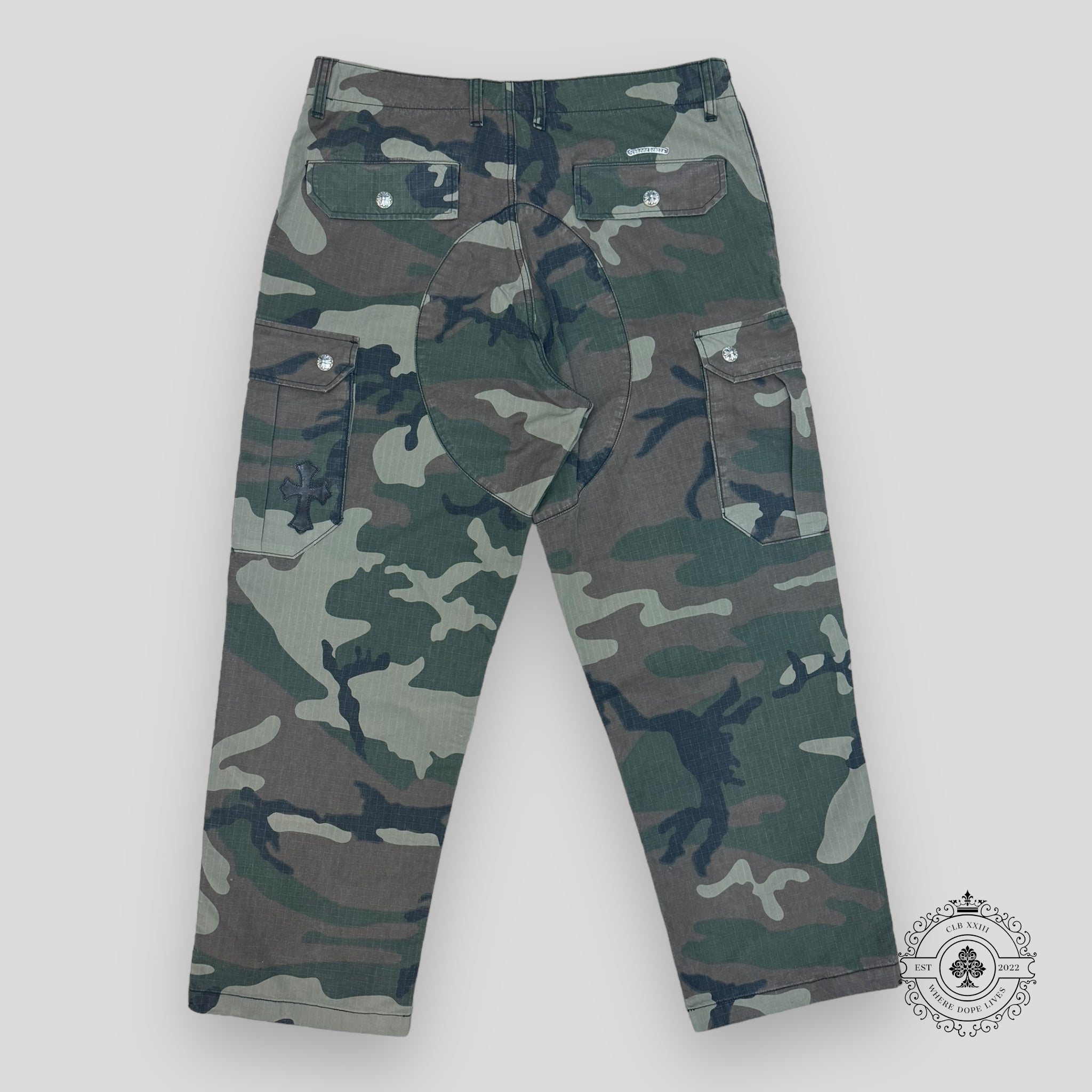 Pantalon Cargo Chrome Hearts en Ripstop Camouflage