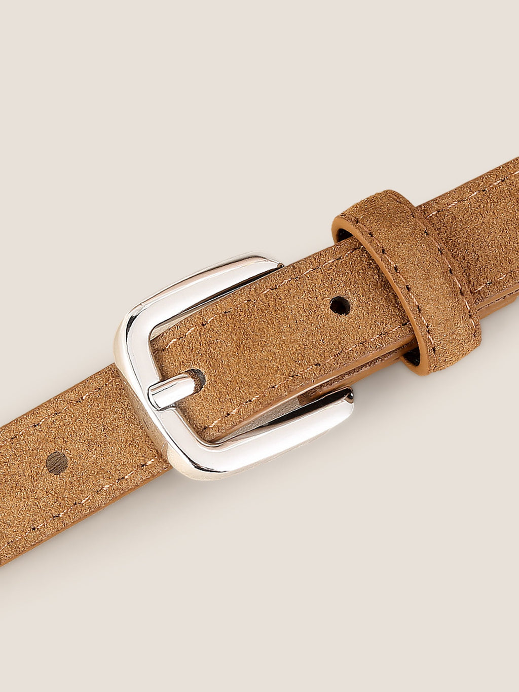 Ceinture décorative en daim de luxe avec boucle en alliage durable
