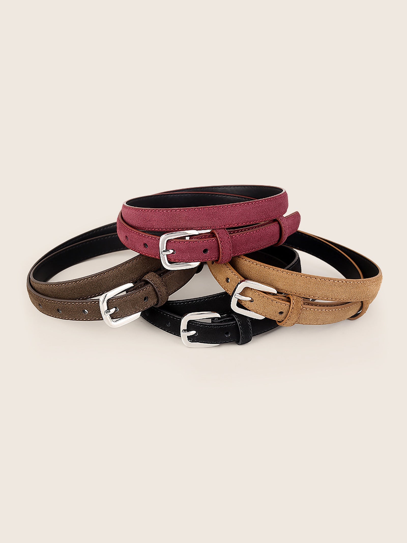 Ceinture décorative en daim de luxe avec boucle en alliage durable