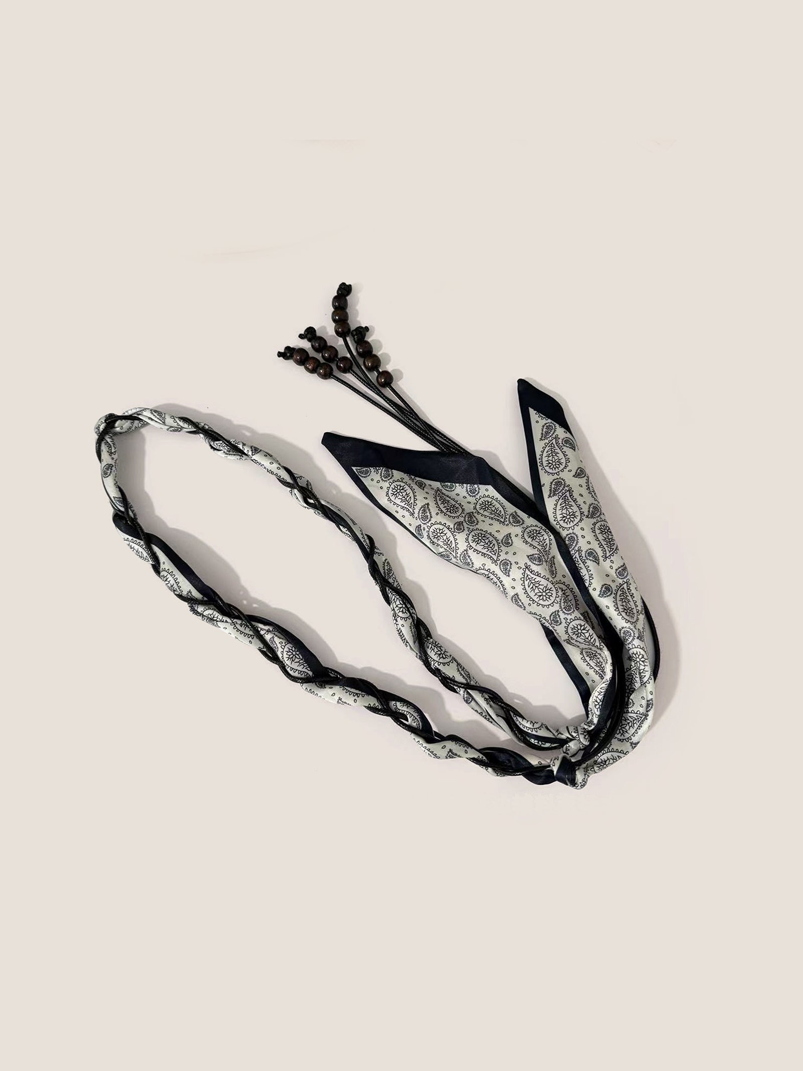 Écharpe-ceinture bohème multifonctionnelle tissée à motifs ethniques