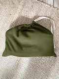 Sac de rangement à cordon 100 % lin uni
