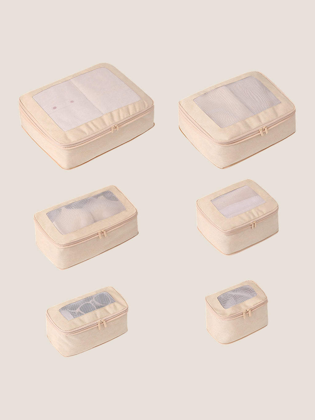 Trousse de Toilette de Voyage 6 Pièces en Soie Recyclée
