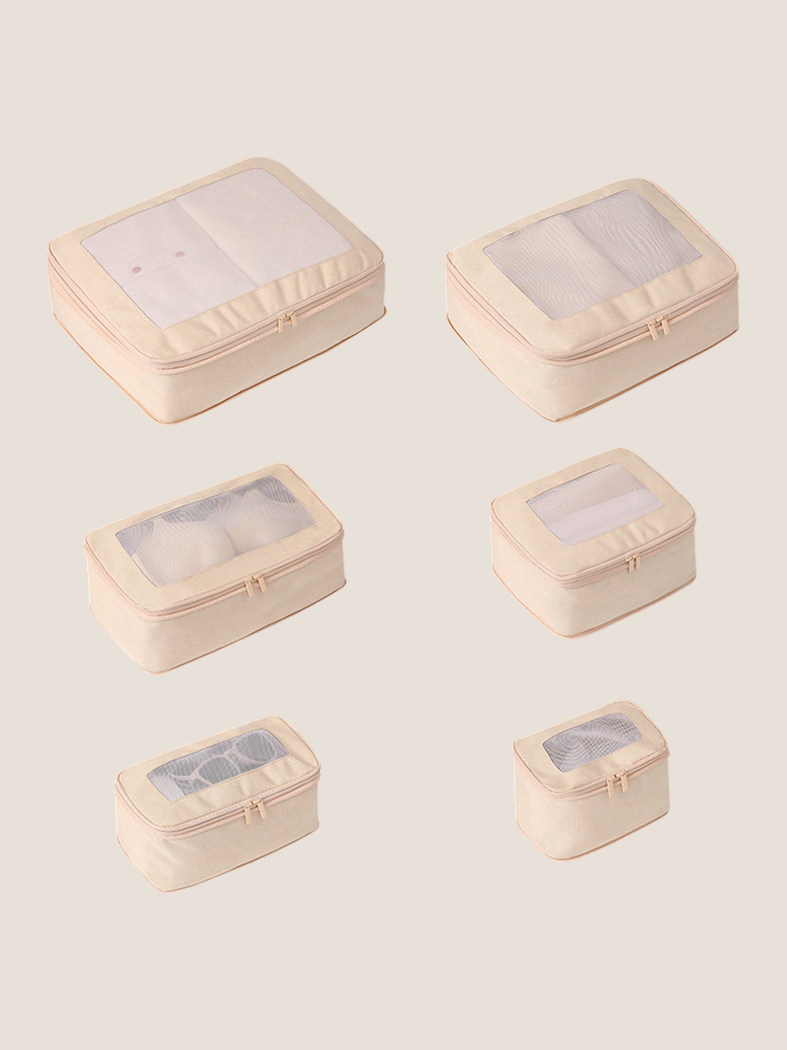 Trousse de Toilette de Voyage 6 Pièces en Soie Recyclée