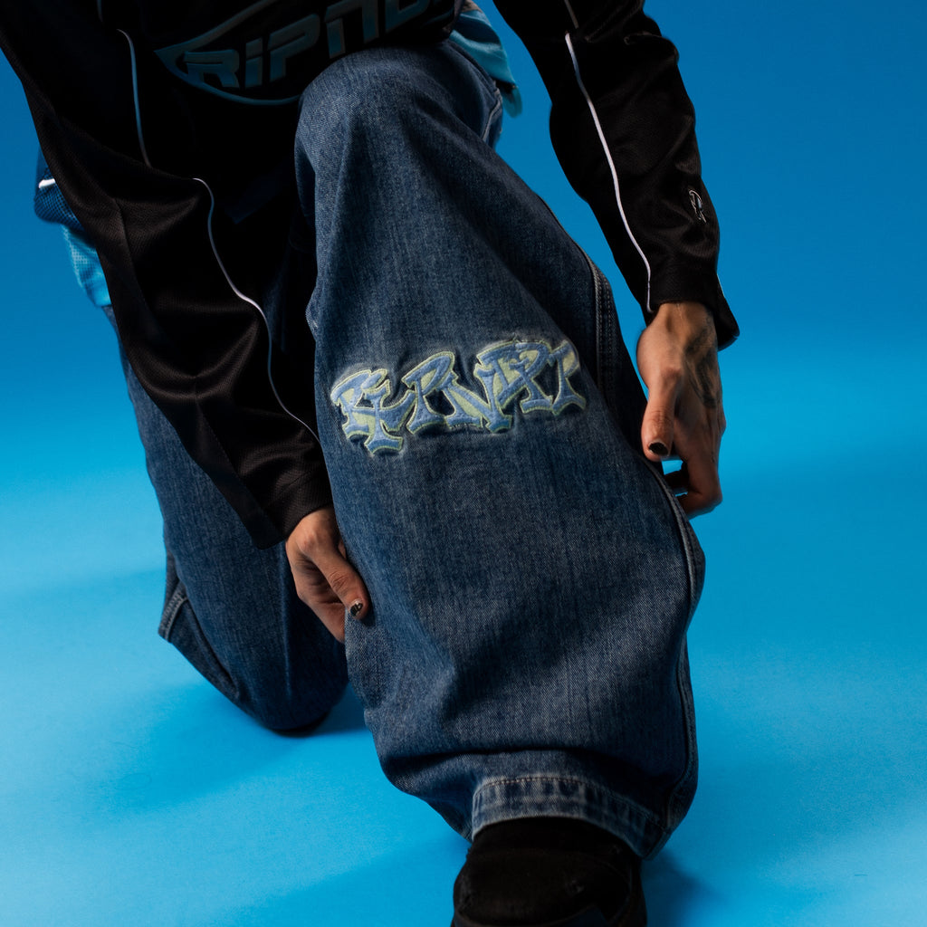 Ace Ultra Wide Leg Pants (Medium Wash)