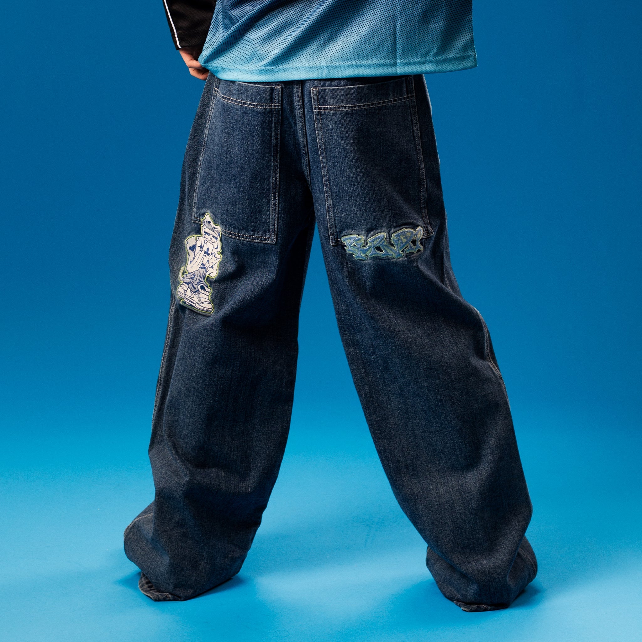 Ace Ultra Wide Leg Pants (Medium Wash)