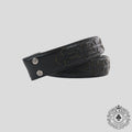 Ceinture Chrome Hearts en cuir à croix plaquées