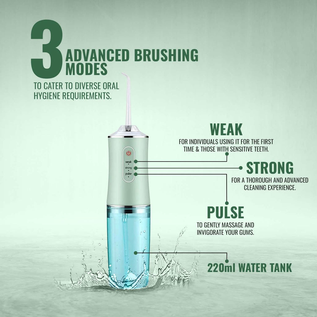 Hydropulseur dentaire professionnel sans fil rechargeable 3 modes, nettoyeur d'appareil dentaire