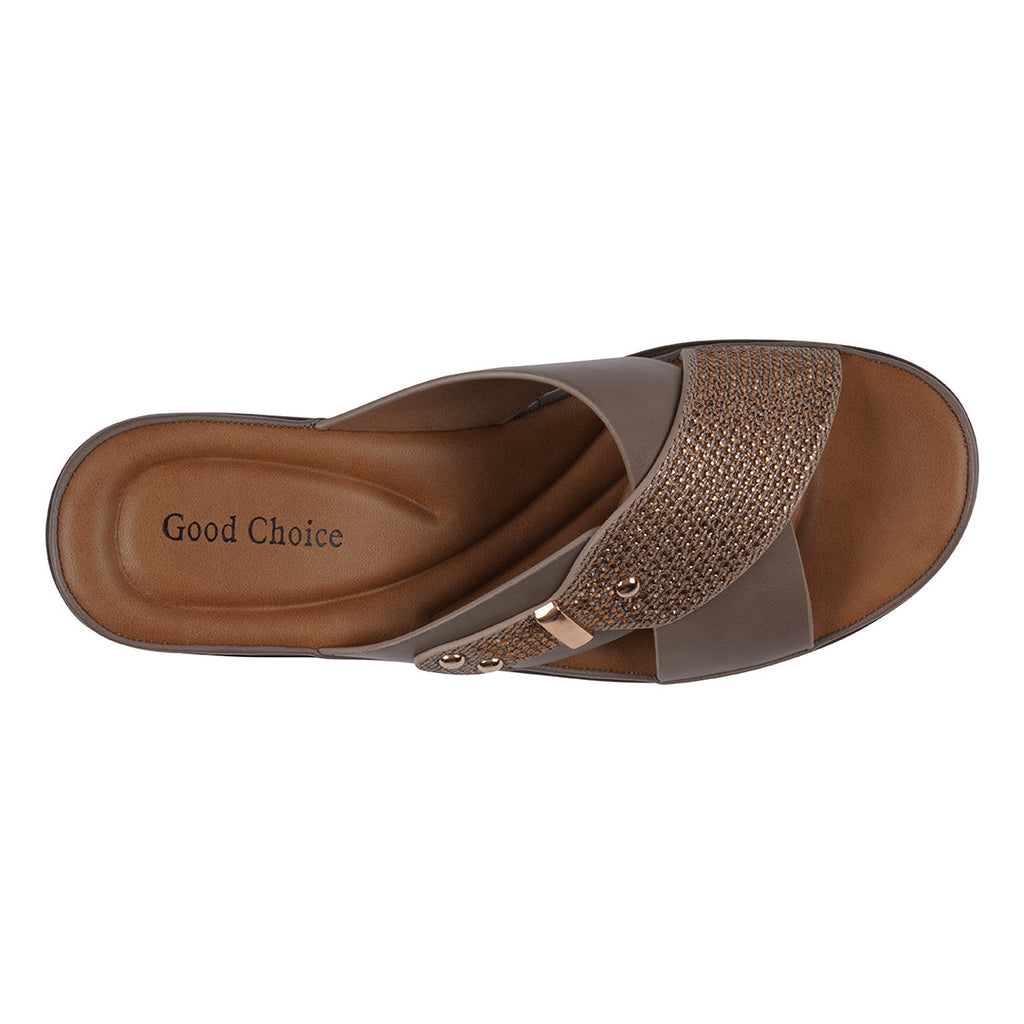 Sandales compensées Ash taupe pour femme