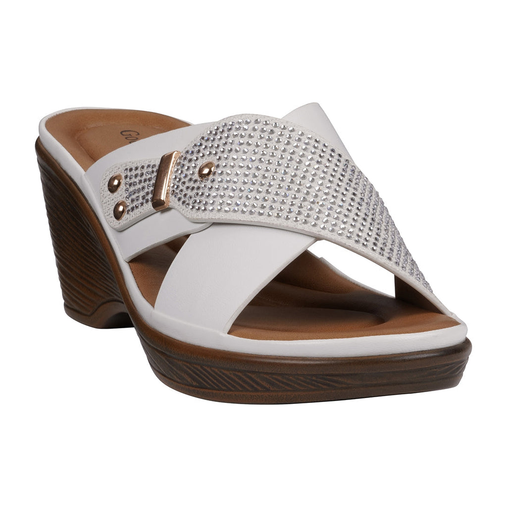 Sandales compensées Ash blanches pour femme