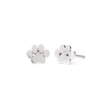 Puces d'oreilles patte en argent sterling – Cadeau bijoux chien pour amoureux des animaux
