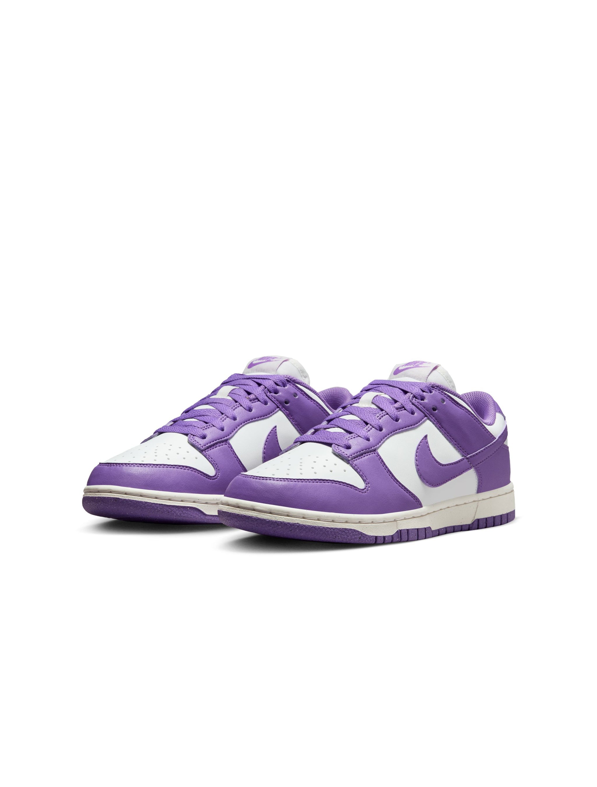 Nike Femme Dunk Low - Blanc/Framboise Noire