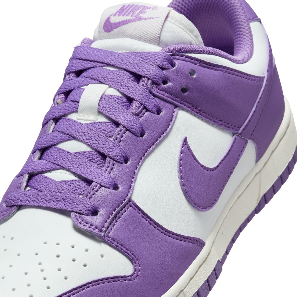 Nike Femme Dunk Low - Blanc/Framboise Noire