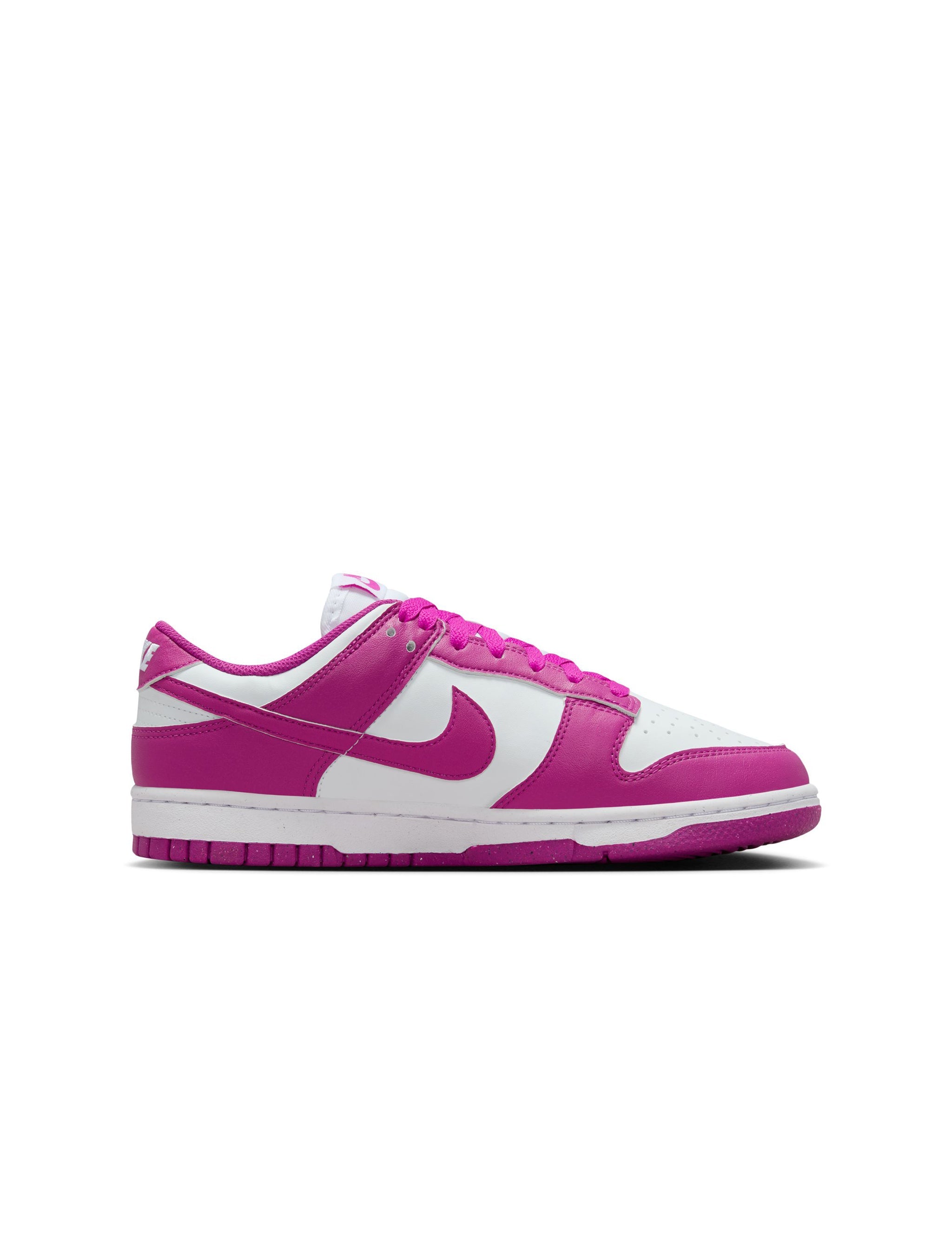 Nike Dunk Low pour femme – Blanc/Fuchsia vif