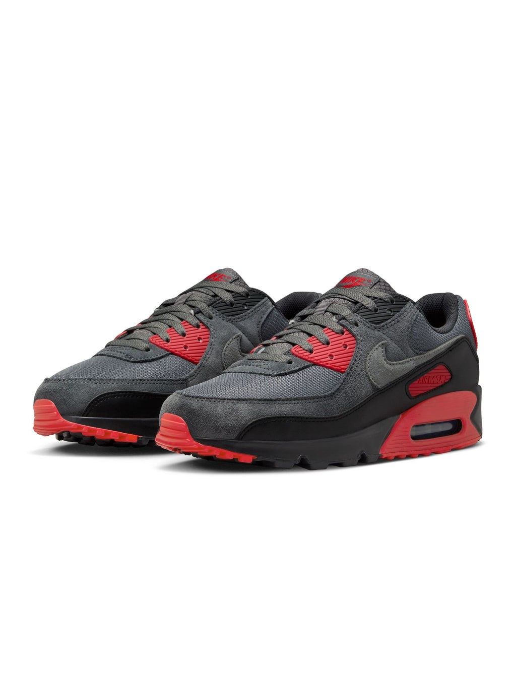 Nike Homme Air Max 90 - Gris/Rouge