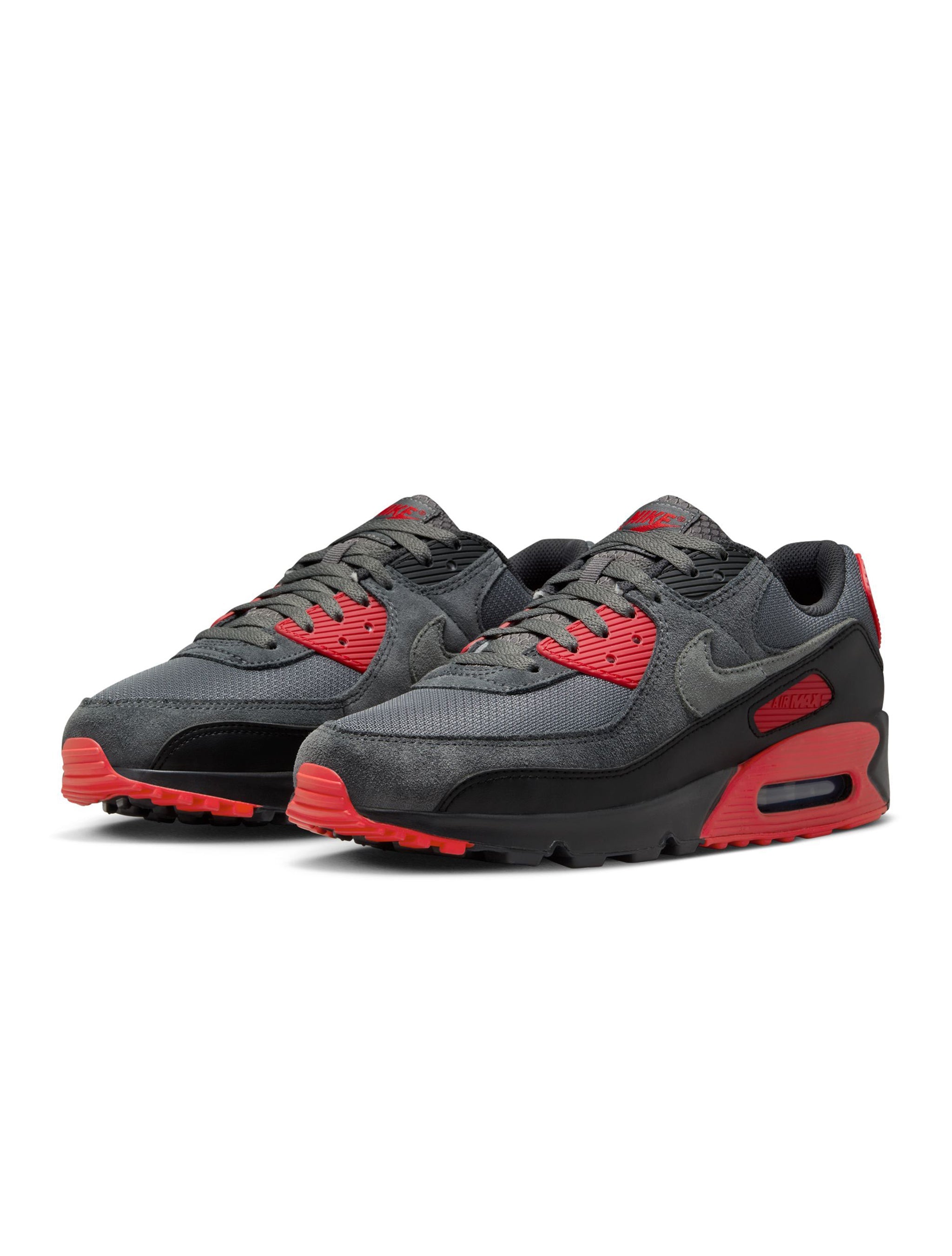Nike Homme Air Max 90 - Gris/Rouge