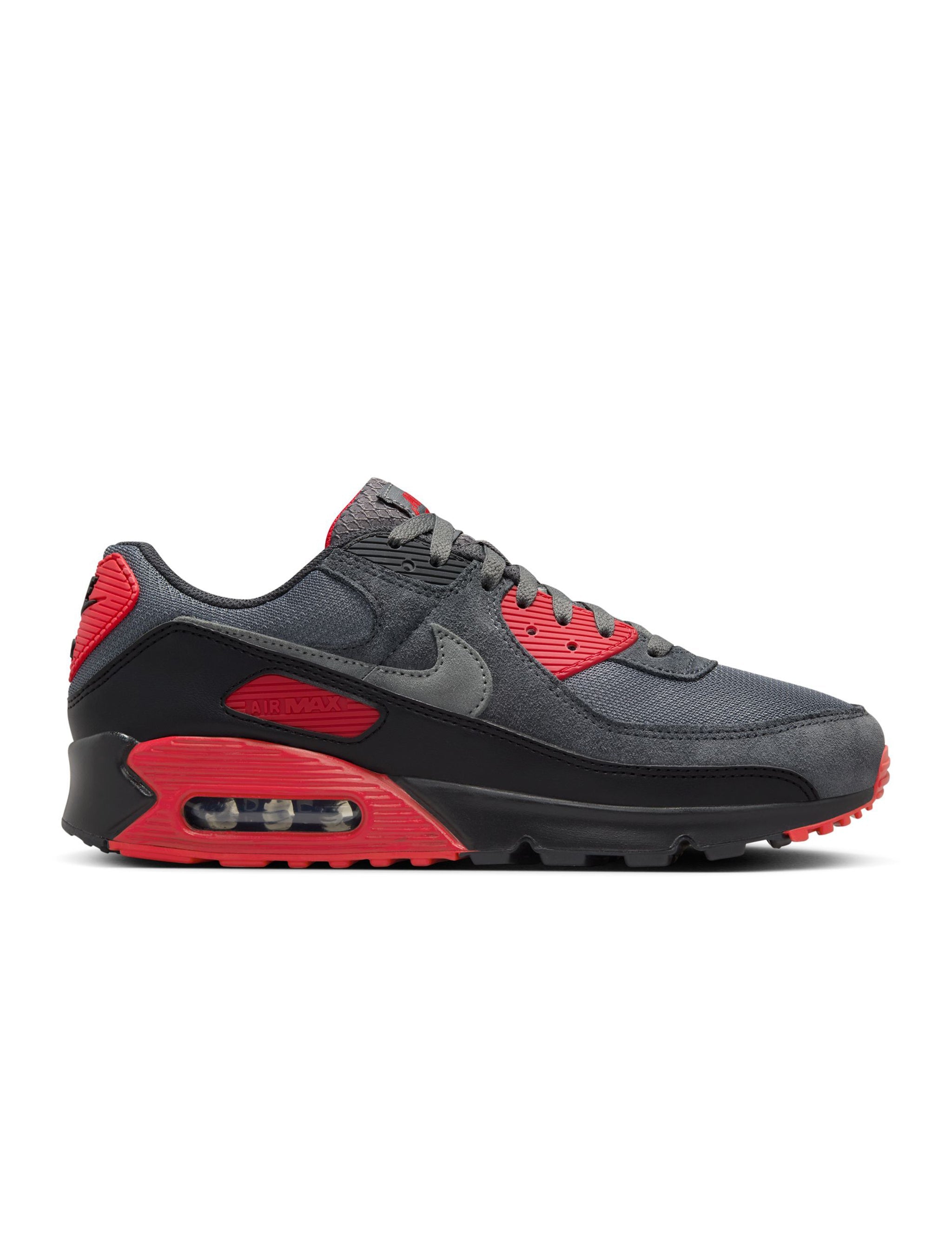 Nike Homme Air Max 90 - Gris/Rouge
