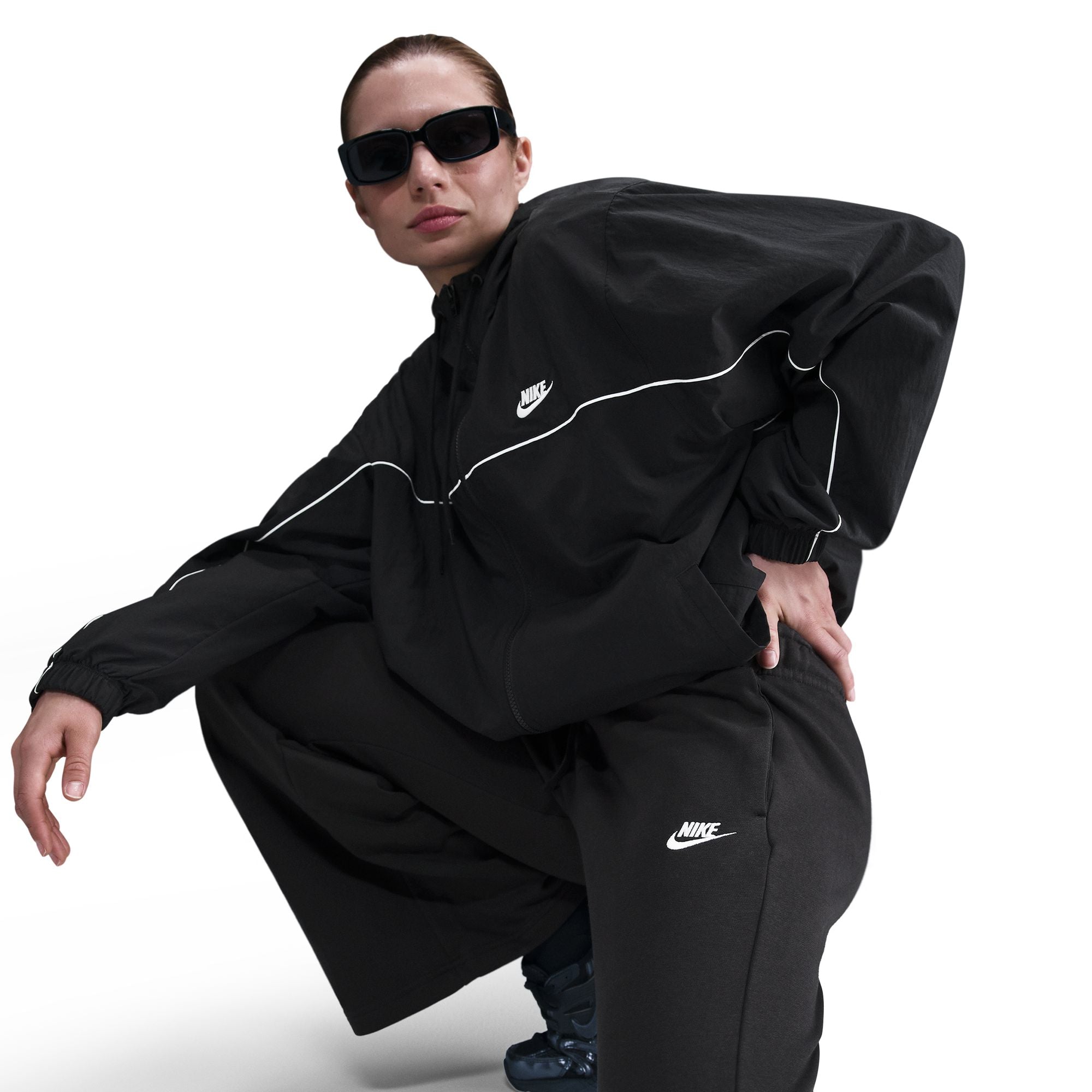 Pantalon de jogging ample taille mi-haute Nike Femme - Noir