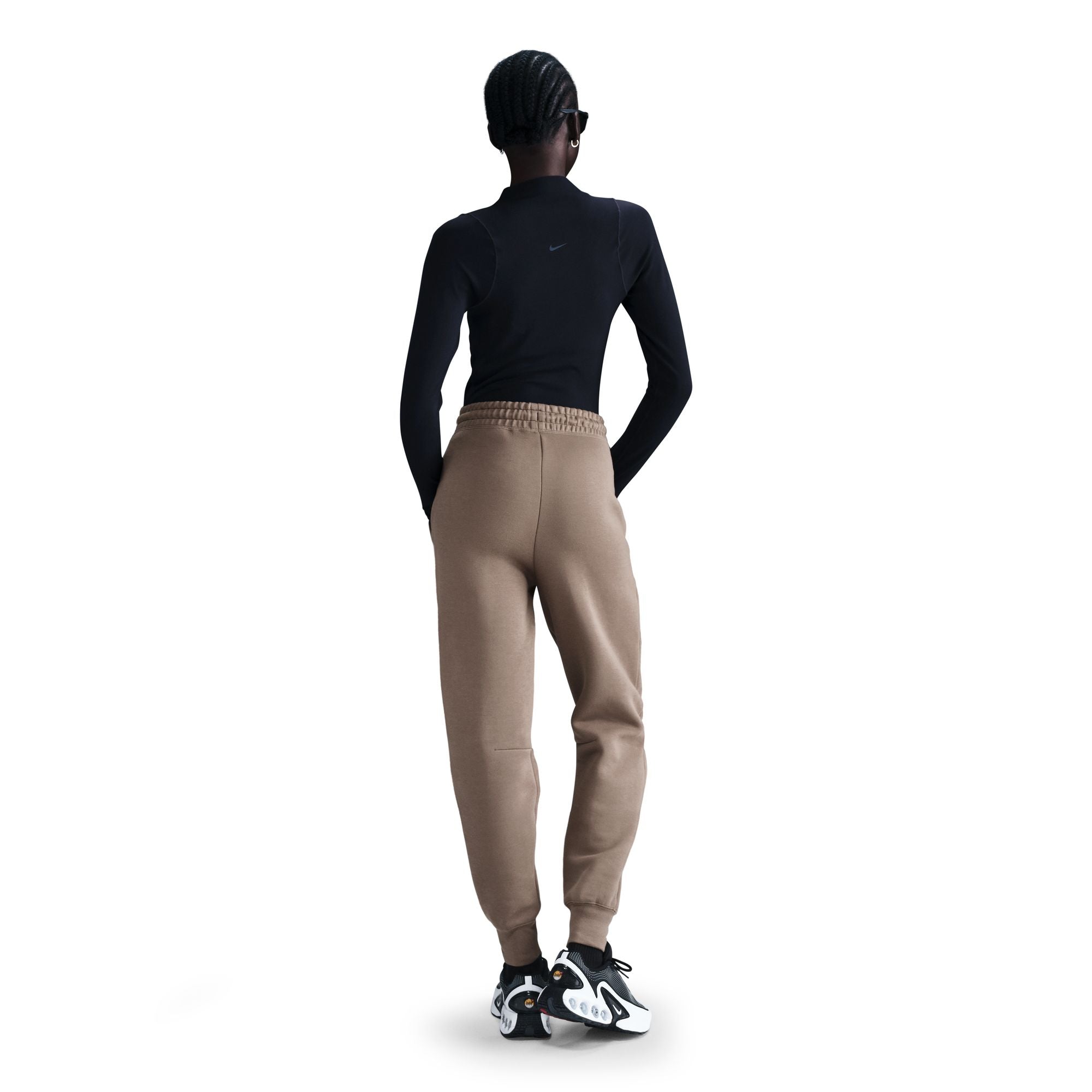 Pantalon de jogging Nike Sportswear Tech Fleece pour femme - Marron vison/Noir