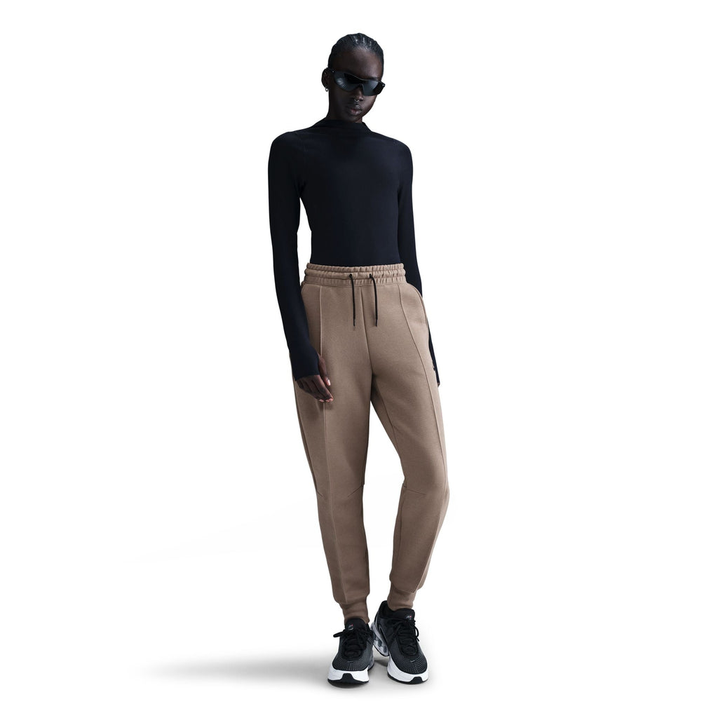 Pantalon de jogging Nike Sportswear Tech Fleece pour femme - Marron vison/Noir
