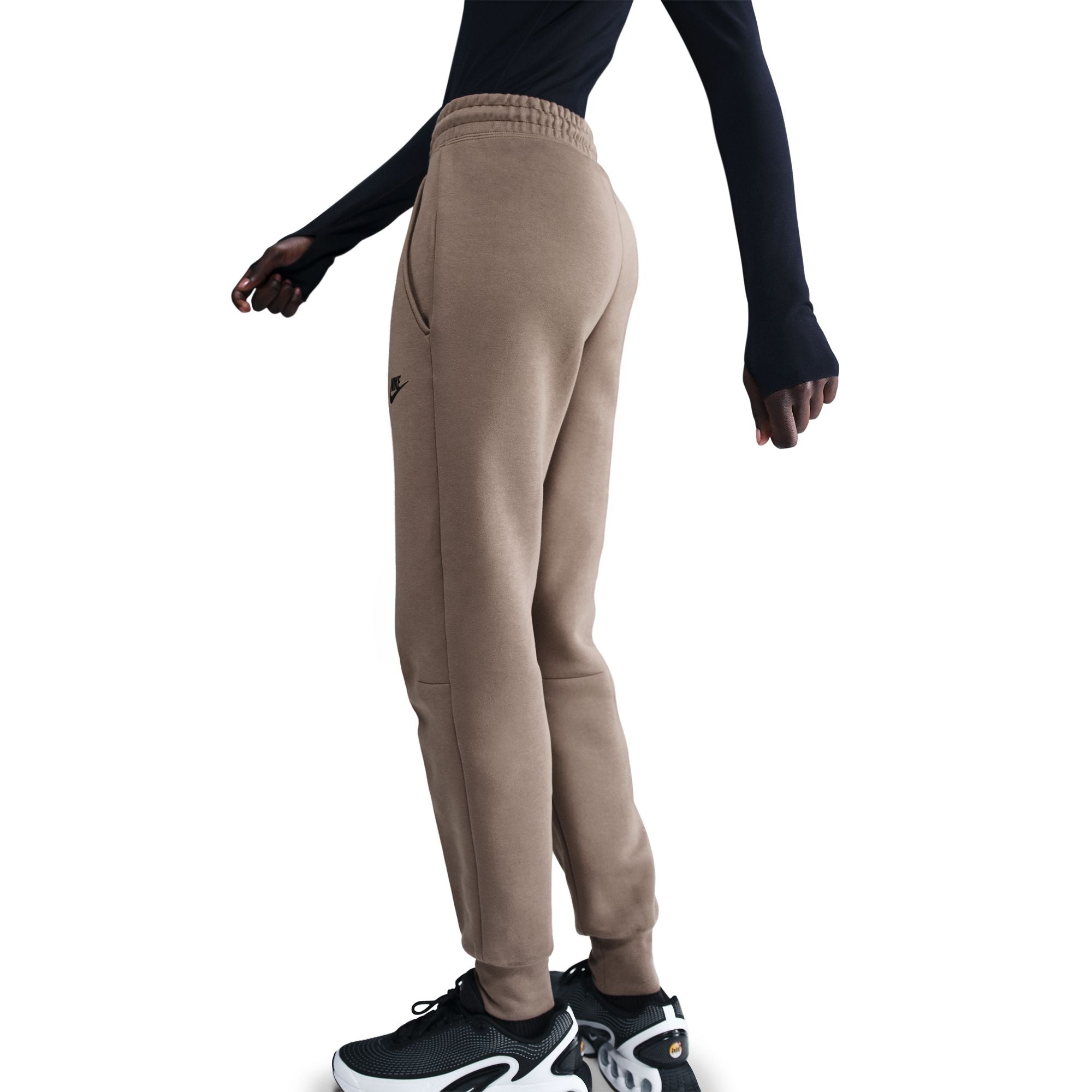 Pantalon de jogging Nike Sportswear Tech Fleece pour femme - Marron vison/Noir
