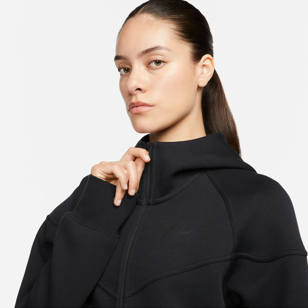 Haut à capuche Nike Sportswear Tech Fleece pour femme - Noir