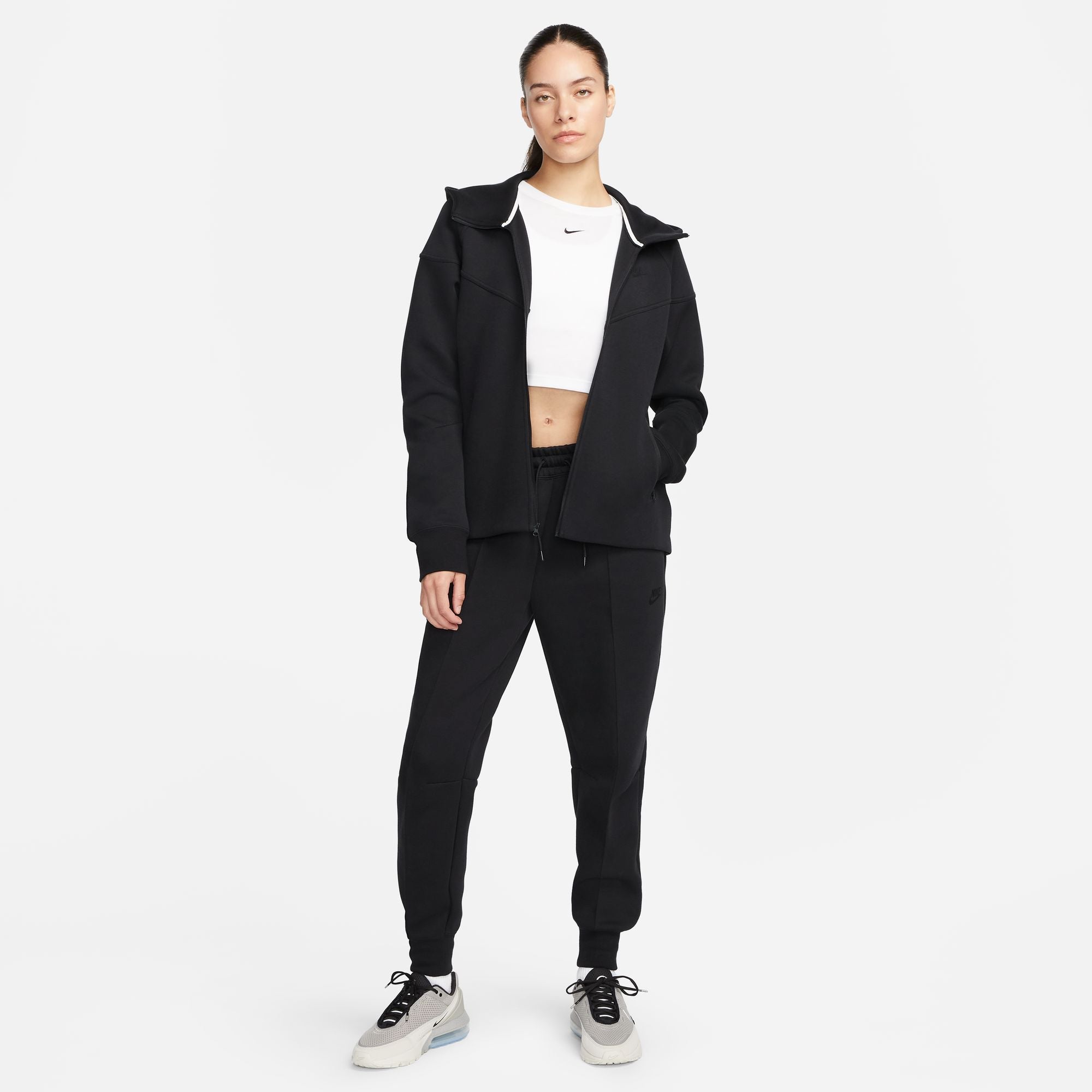 Haut à capuche Nike Sportswear Tech Fleece pour femme - Noir
