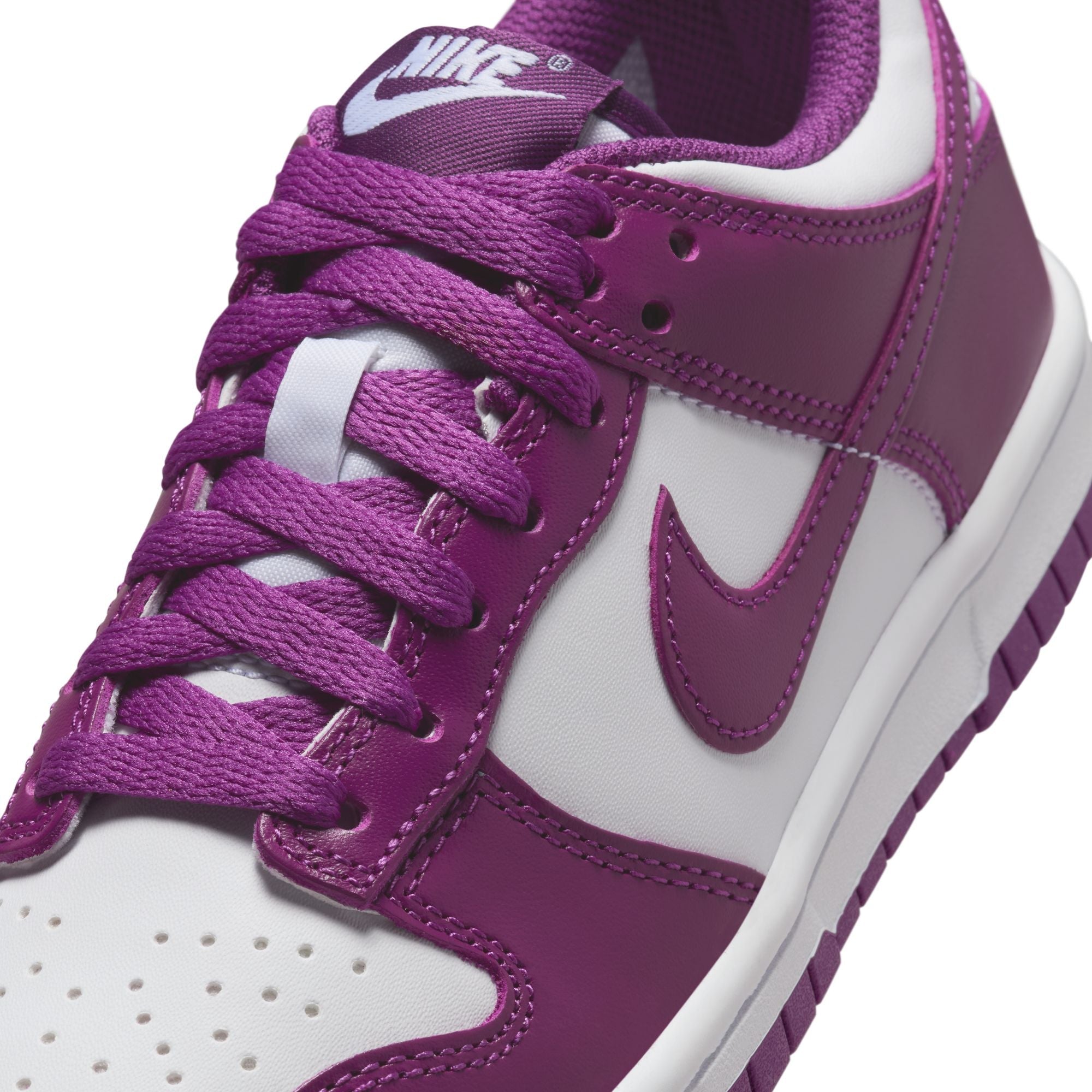 Nike Enfants Dunk Low - Blanc/Violet