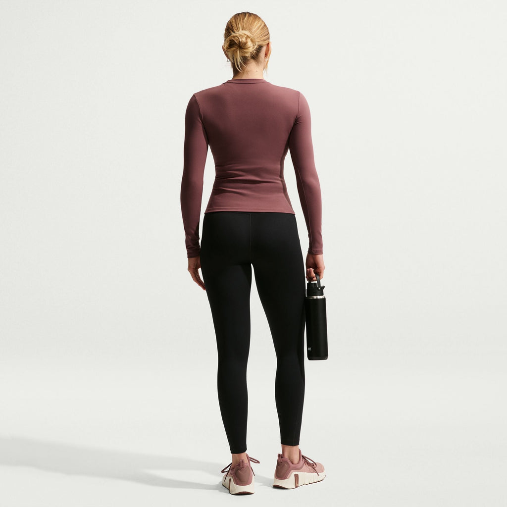 Legging Nike One pour Femme, taille haute, 7/8 - Noir/Blanc