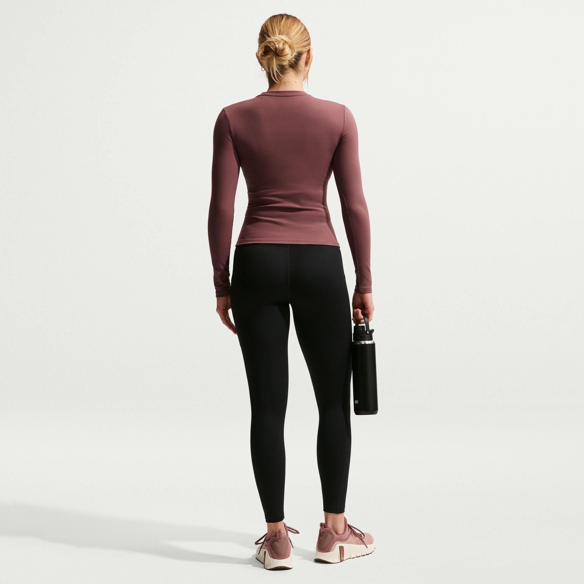 Legging Nike One pour Femme, taille haute, 7/8 - Noir/Blanc