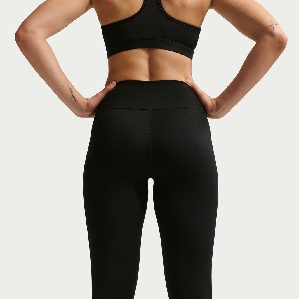 Legging Nike One pour Femme, taille haute, 7/8 - Noir/Blanc