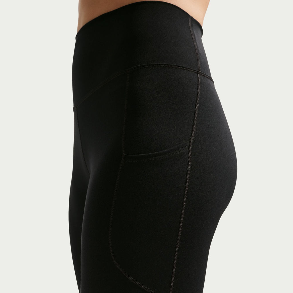Legging Nike One pour Femme, taille haute, 7/8 - Noir/Blanc