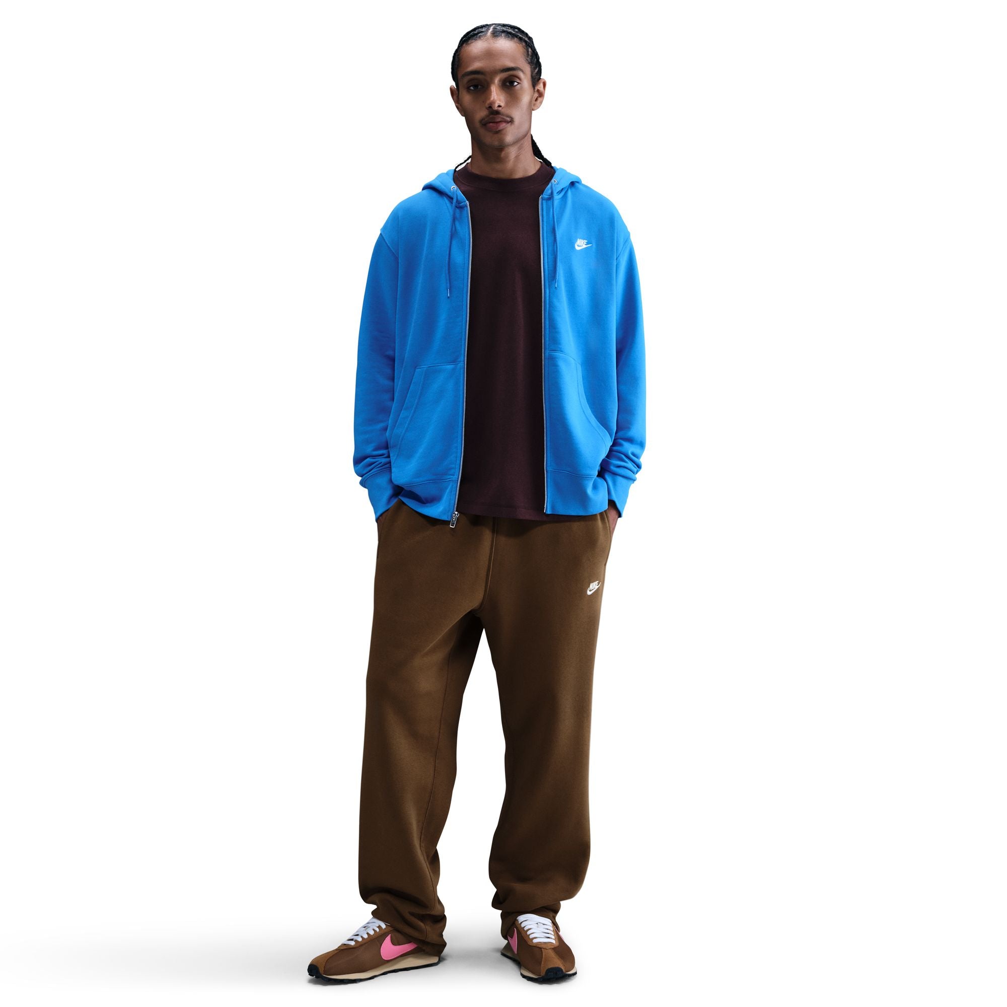 Pantalon de jogging Nike Club Open Hem pour homme - Marron