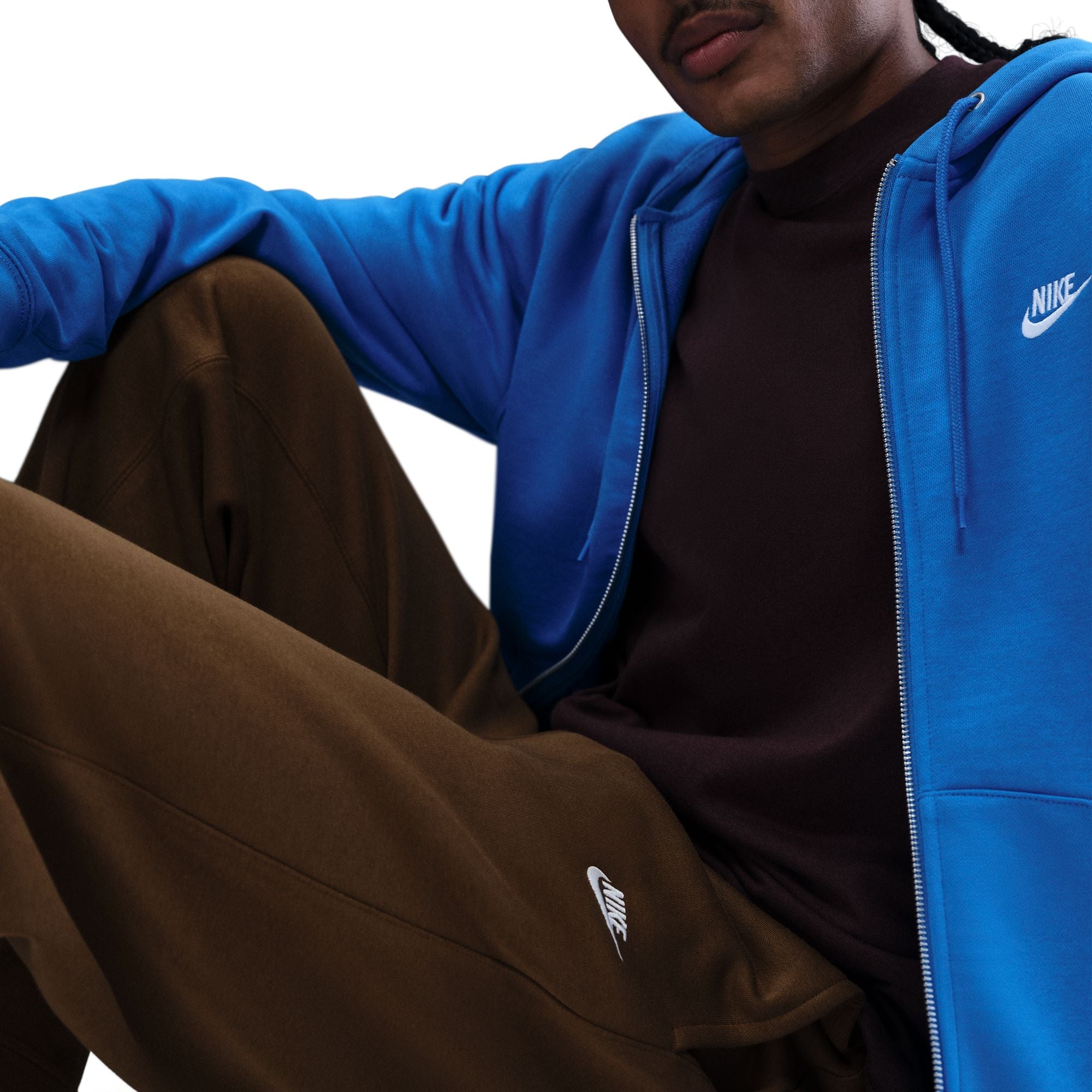 Pantalon de jogging Nike Club Open Hem pour homme - Marron