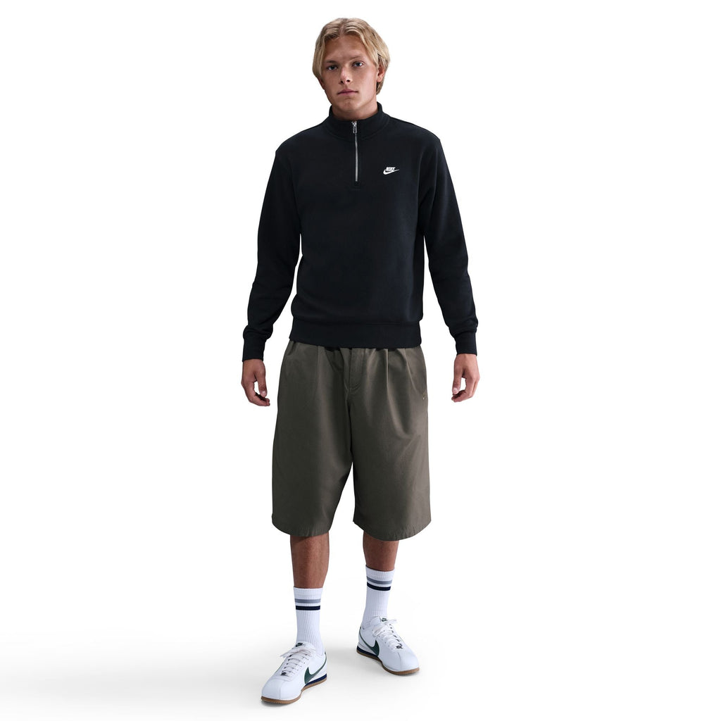 Haut en polaire Nike pour homme avec demi-zip - Noir