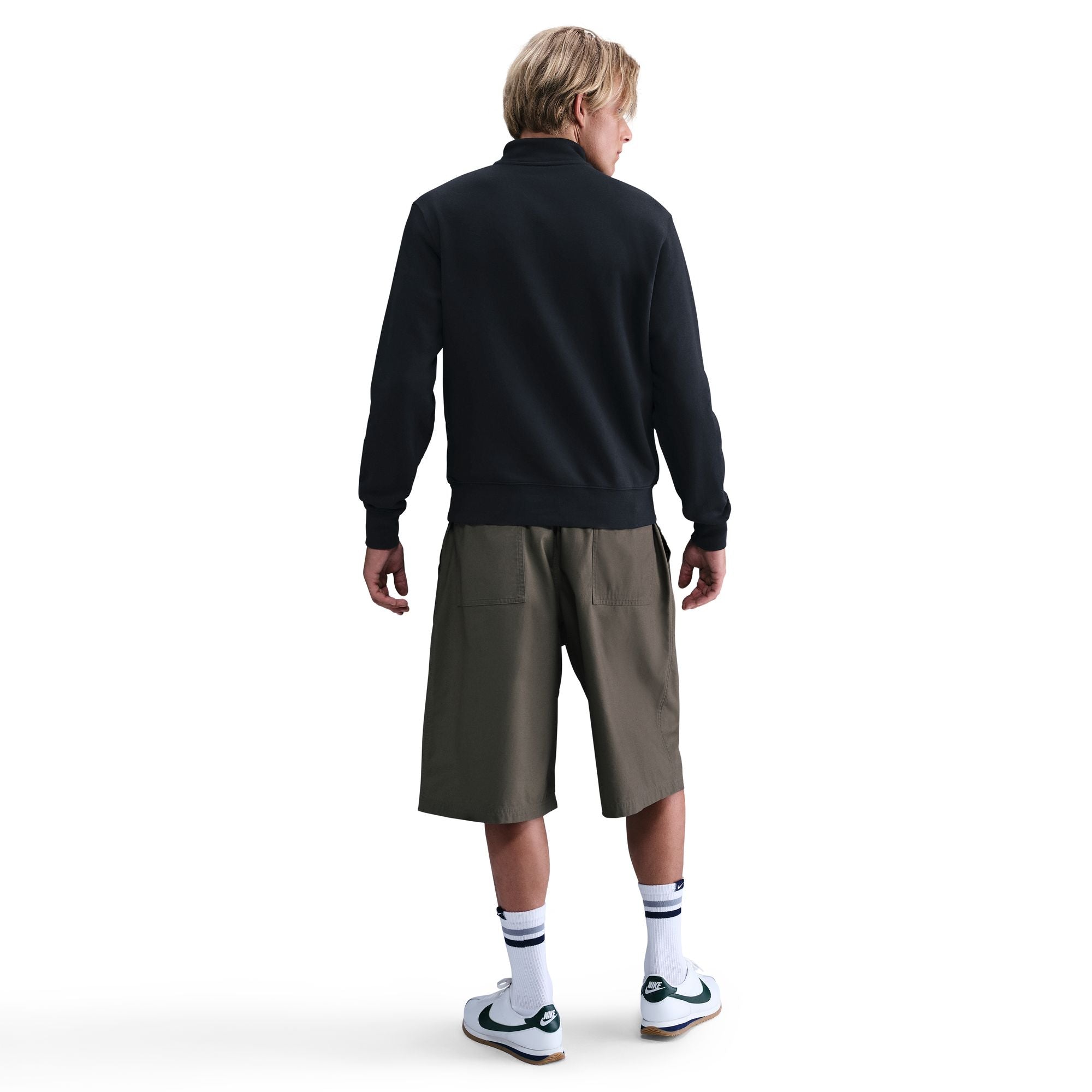 Haut en polaire Nike pour homme avec demi-zip - Noir