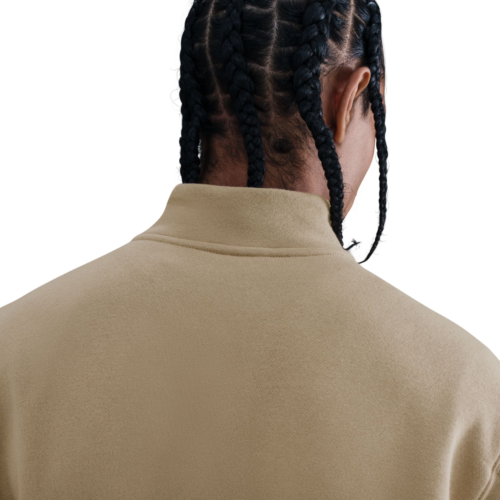 Haut en molleton 1/2-Zip Nike pour homme - Beige Parachute