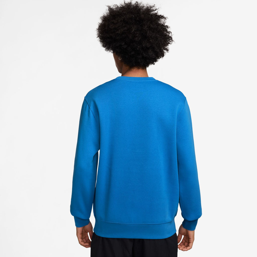 Haut col rond Nike Club Fleece pour Homme - Bleu Photo