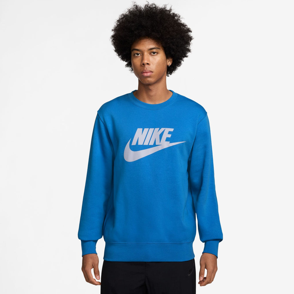 Haut col rond Nike Club Fleece pour Homme - Bleu Photo