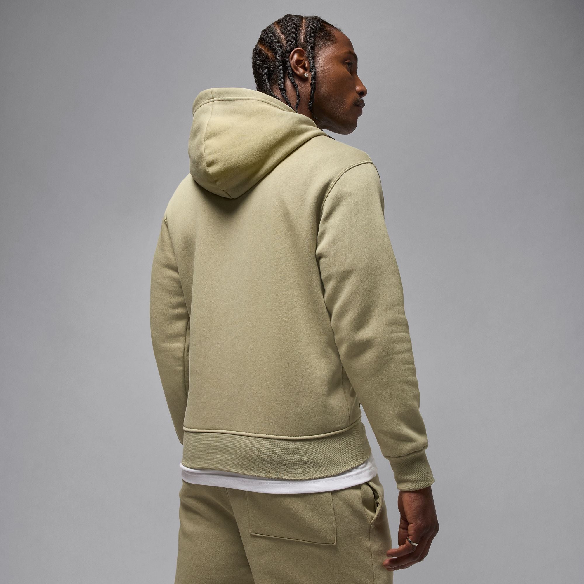 Sweat à capuche en molleton Air Jordan pour homme Brooklyn - Kaki moyen