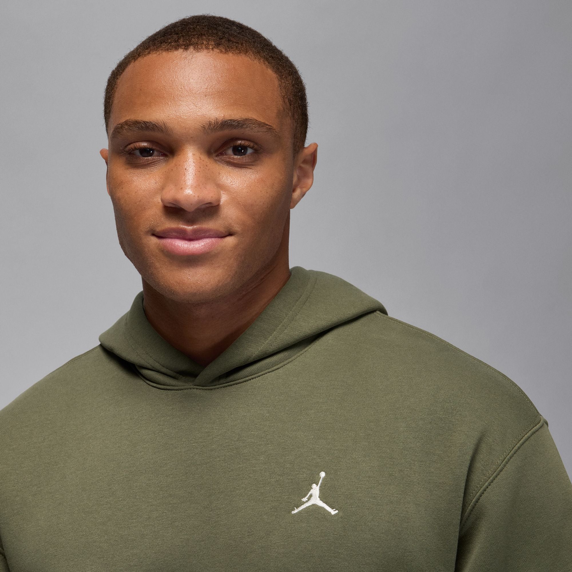 Sweat à capuche en molleton Jordan Brooklyn pour homme - Vert olive moyen