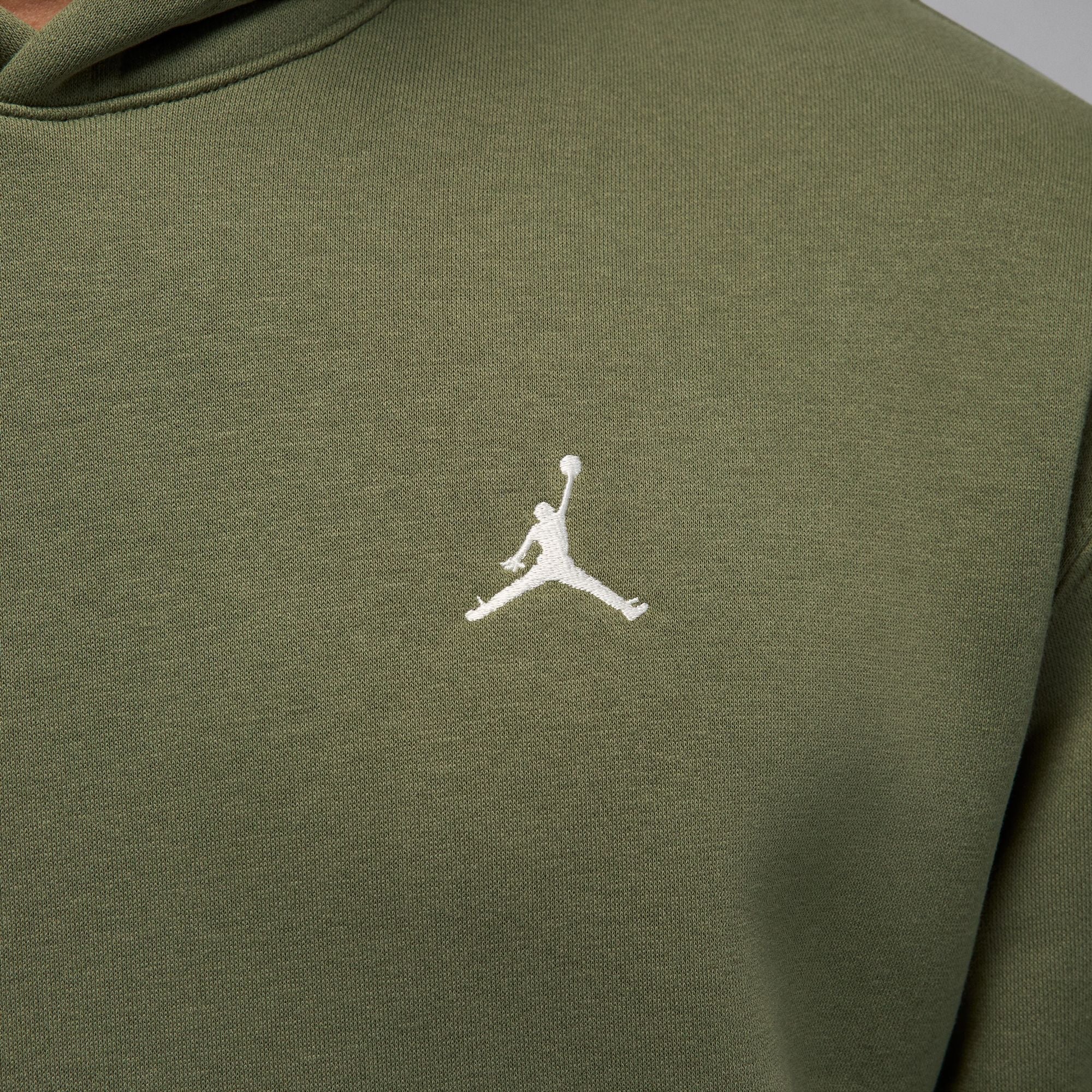 Sweat à capuche en molleton Jordan Brooklyn pour homme - Vert olive moyen